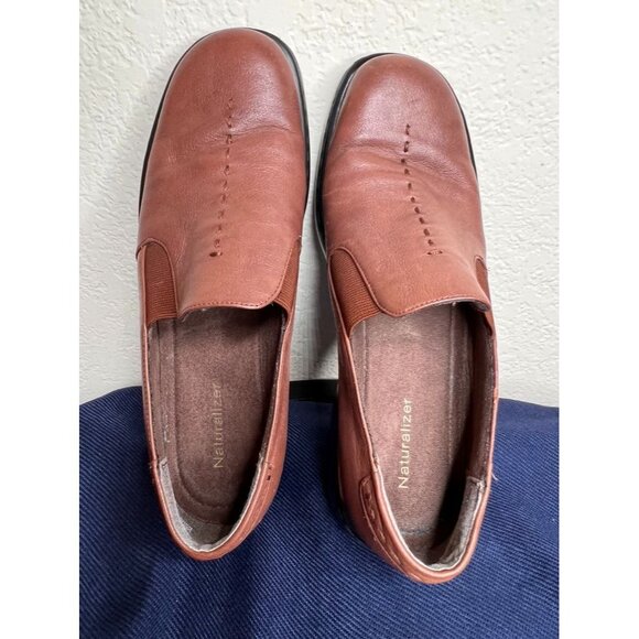 Naturalizer Women's Brown Slip-On Leather Shoes Size 8-1/2N Comfortable Walking - Picture 11 of 14